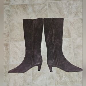Ann Taylor Skinny Heel Suede Tall Boot Women's New Size 10